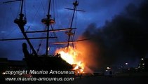 VOC-schip door brand verwoest in Den Helder