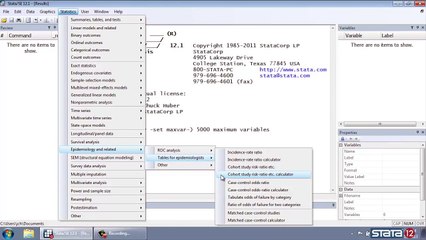 Stata® tutorial: Risk ratios calculator