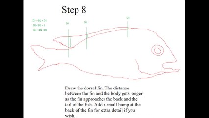 How To Draw a Simple Cartoon Fish Easy Steps