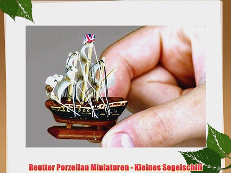 Reutter Porzellan Miniaturen - Kleines Segelschiff