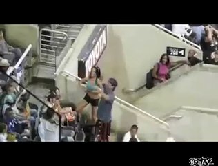 Chick Flashes Kid At X Games