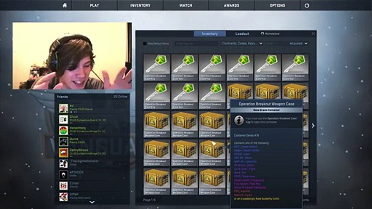 EYES CLOSED CASE OPENING - CS GO Case Opening