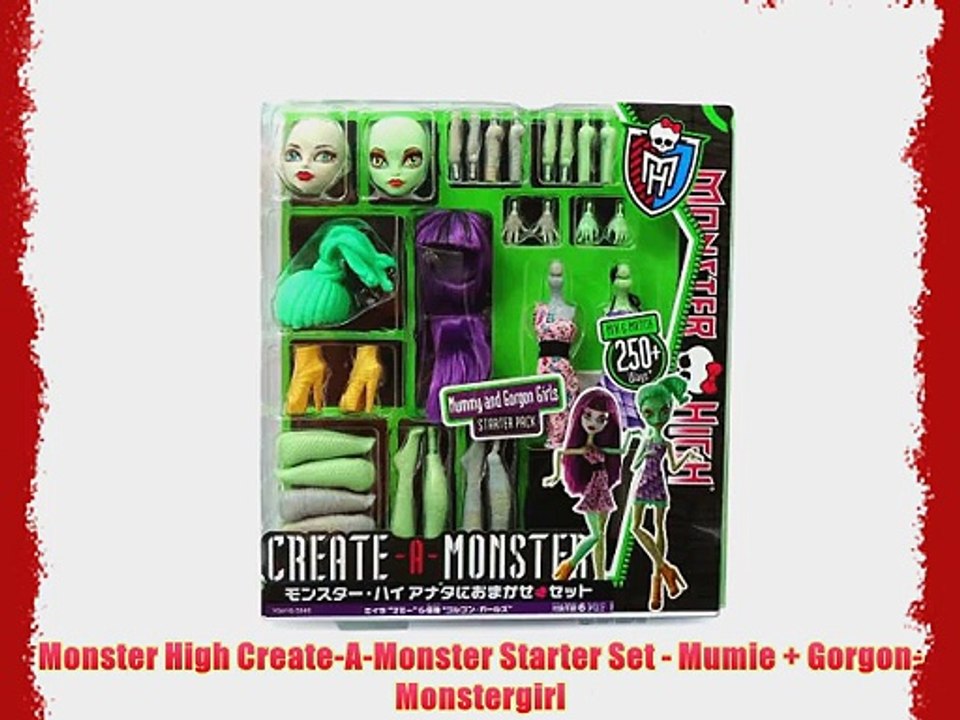 Monster High Create-A-Monster Starter Set - Mumie   Gorgon-Monstergirl