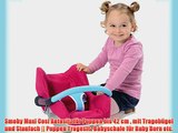 Smoby Maxi Cosi Autositz f?r Puppen bis 42 cm  mit Trageb?gel und Staufach || Puppen Tragesitz