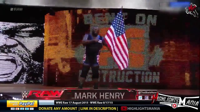 WWE Raw 17 August 2015 Highlights - wwe monday night raw 8-17-15 highlights