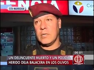 Los Olivos: Policía abatió a delincuente durante balacera en Av. Angélica Gamarra