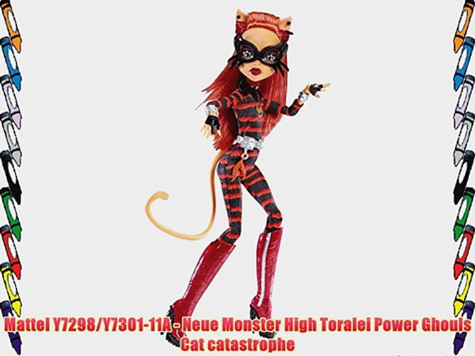 Mattel Y7298/Y7301-11A - Neue Monster High Toralei Power Ghouls Cat catastrophe