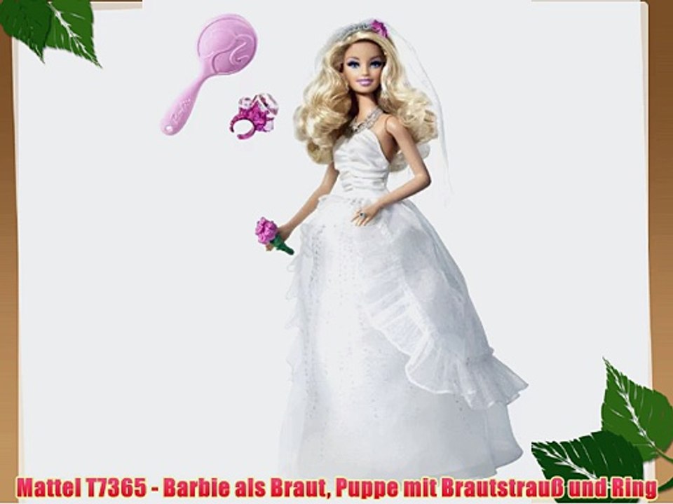 Mattel T7365 - Barbie als Braut Puppe mit Brautstrau? und Ring