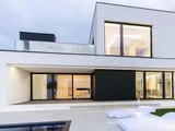MODERN C HOUSE - MODERN HOUSE DESIGN WITH SIMPLE  BLACK AND WHITE COLORS COMBINED WITH AMAZING SHAPE