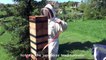Printemps 2014 - Récolte de miel dans notre ruche Japonaise - rucher école Villa le Bosquet