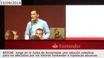 ADICAE en la Junta de Accionistas del Banco Santander