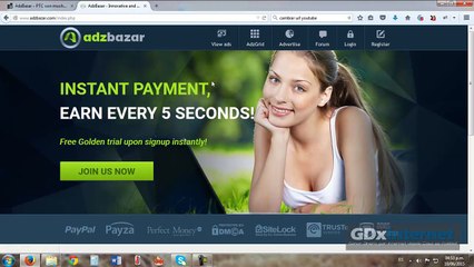 AdzBazar - PTC Confiable y con mucho futuro - GDxInternet