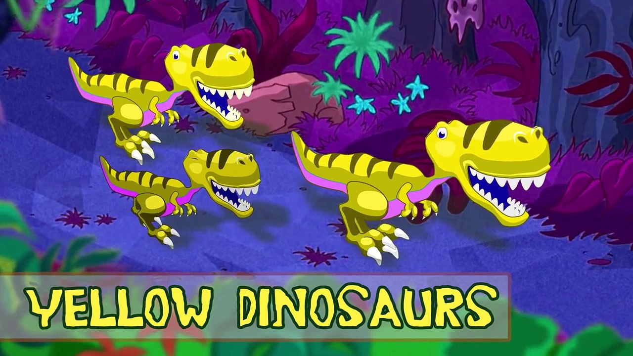 Learn Colors With Dinosaurs -  Learn Teach Colours, Baby Toddler Preschool Nursery Rhymes