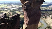 Smith Rock Monkey Face rock climbing rope swing