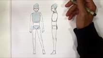 How to Draw Different Views for Male Body Proportions, Manga Style