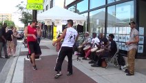 Kung Fu Dance to Live Drumming - Sifu Freddie Lee Martial Arts Creative Expression With Music