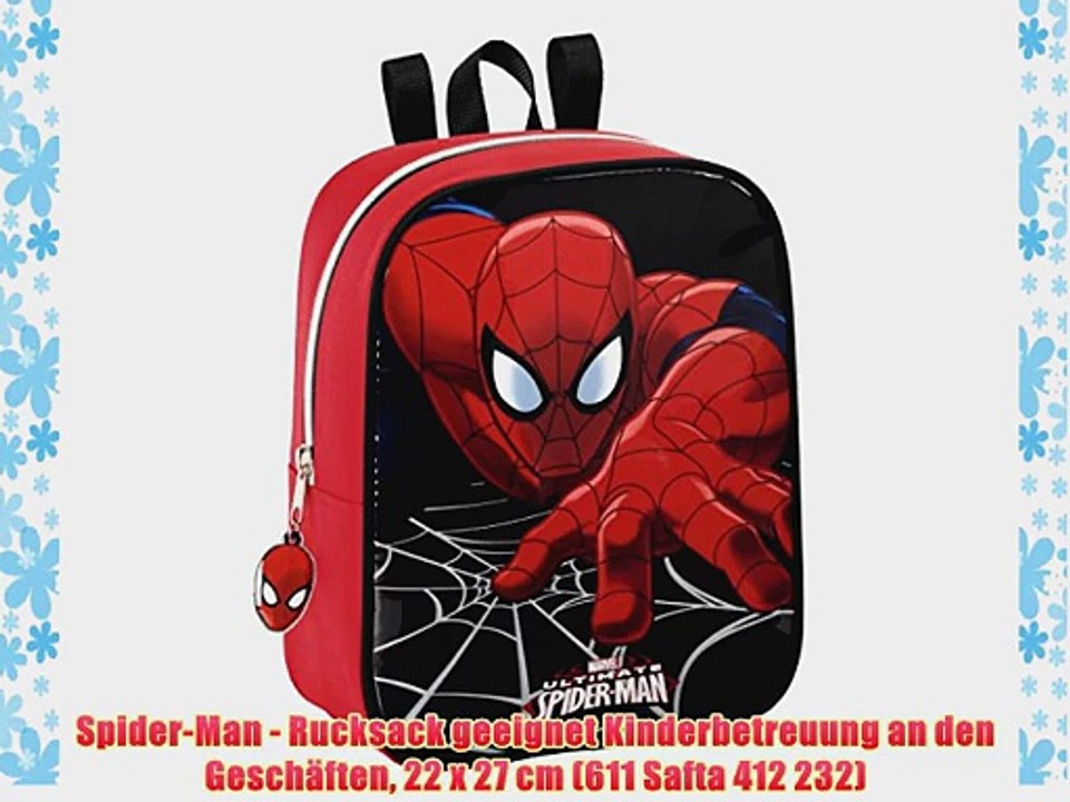 Spider-Man - Rucksack geeignet Kinderbetreuung an den Gesch?ften 22 x 27 cm (611 Safta 412