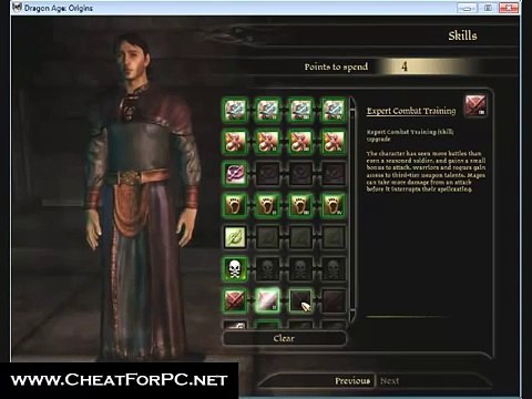Dragon Age: Origins Cheats-MAX Attributes, Skills, Spells