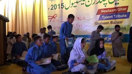 tablo about APS peshawar in shaheen children festival 2015 at charsadda