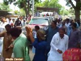 Sinjhoro : PPP Leader Rais Khadim Hussain Rind's Rally Reached At District Council Office Sanghar On 20-08-2015 ( Video 09)