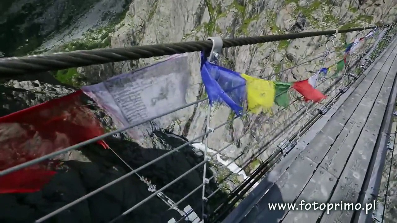 Trift, most wiszący, most linowy, Alpy, Szwajcaria, bridge in Switzerland