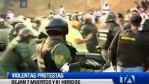 Violentas protestas dejan 7 muertos, Venezuela