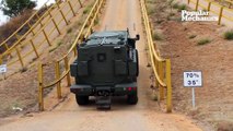 PM takes a spin in the Marauder armoured personnel carrier