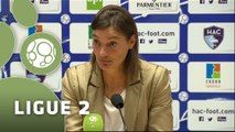 Conférence de presse Havre AC - Clermont Foot (0-1) : Thierry GOUDET (HAC) - Corinne DIACRE (CF63) - 2015/2016