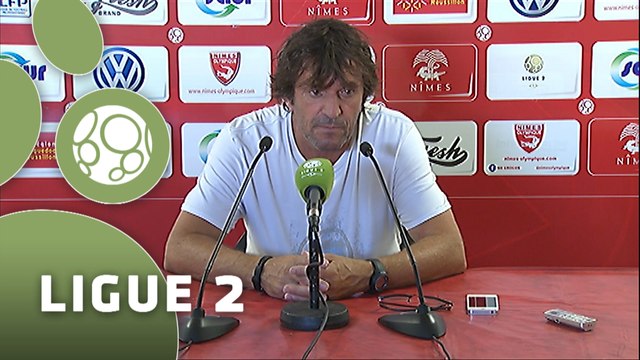 Conférence de presse Nîmes Olympique - AS Nancy Lorraine (2-2) : José PASQUALETTI (NIMES) - Pablo CORREA (ASNL) - 2015/2016