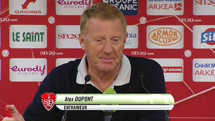 Réaction d'Alex Dupont après Stade Brestois 29 - AC Ajaccio