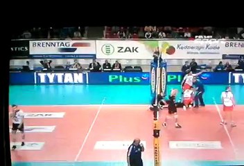 Dawid Murek kontuzja nogi - ZAKSA vs AZS Częstochowa (3:2) LQ