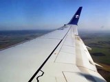 Landing in Brno airport - B737-800 Travel Service