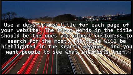 Getting to the Top of the Search Engines