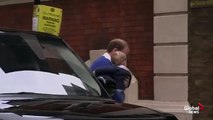 Prince William returns to hospital with his son, Prince George