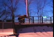 Alex Coe and Alex Hancook Skating in the Snow