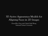 2008: 3D Face Alignment in 2D Images using 3D AAM