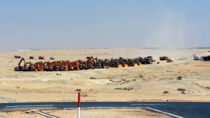 أول يوم حفر فى قناة السويس الجديدة 6أغسطس 2014