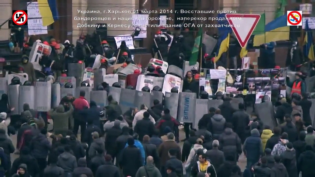 ХАРЬКОВ За кровь 'Беркута'   бандеровцев на колени посреди площади Свободы