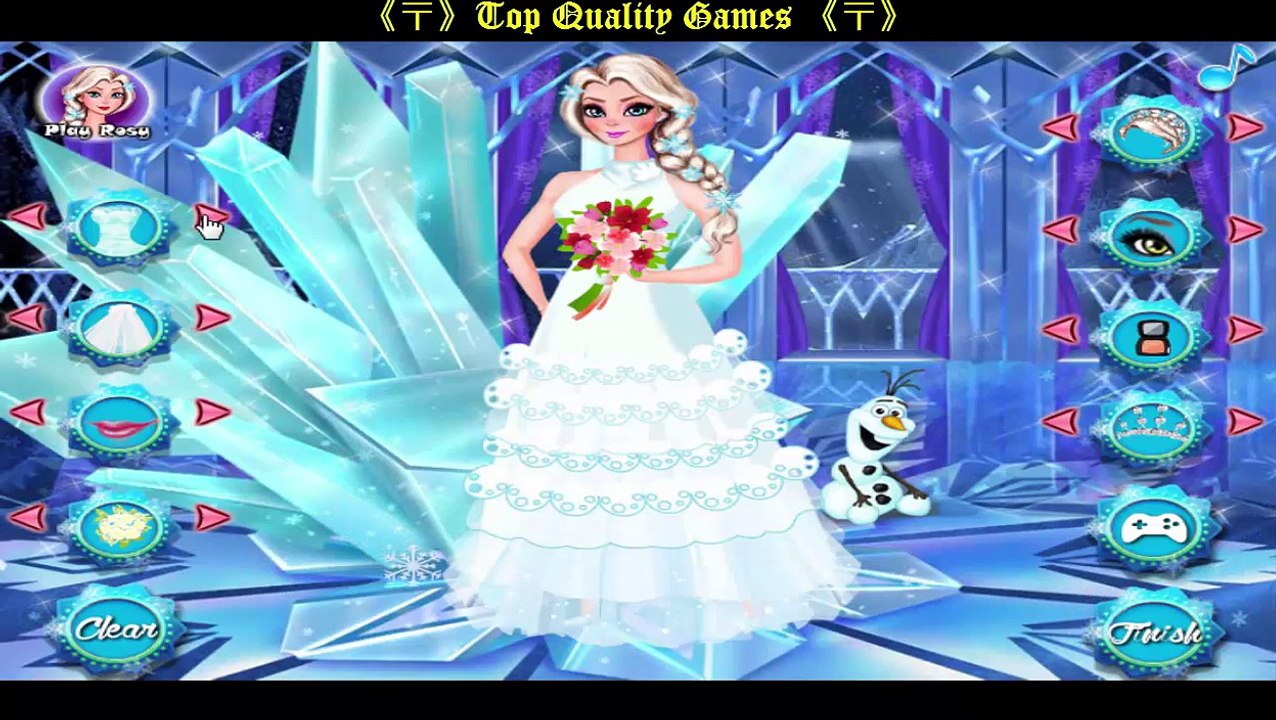 《〒》238 ♣ Disney Frozen Dress UP Games » Elsa Frozen Perfect Wedding Dress Game