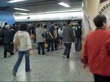 Rush hour train close doors for 4 times @ Hong Kong MTR Admiralty Station