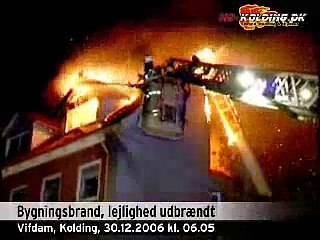 Brand I Boligblok På Vifdam I Kolding.