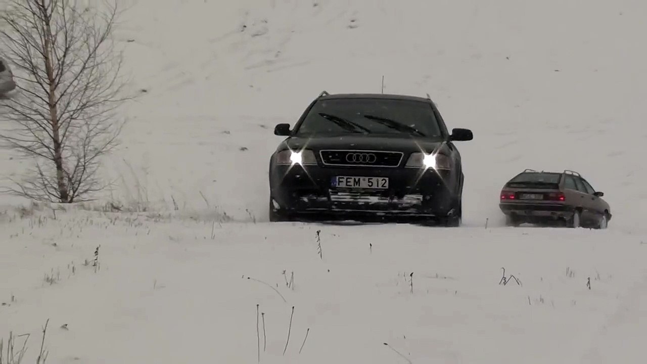 audi 100 quattro VS subaru forester VS audi A6 quattro snow