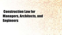 Construction Law for Managers, Architects, and Engineers