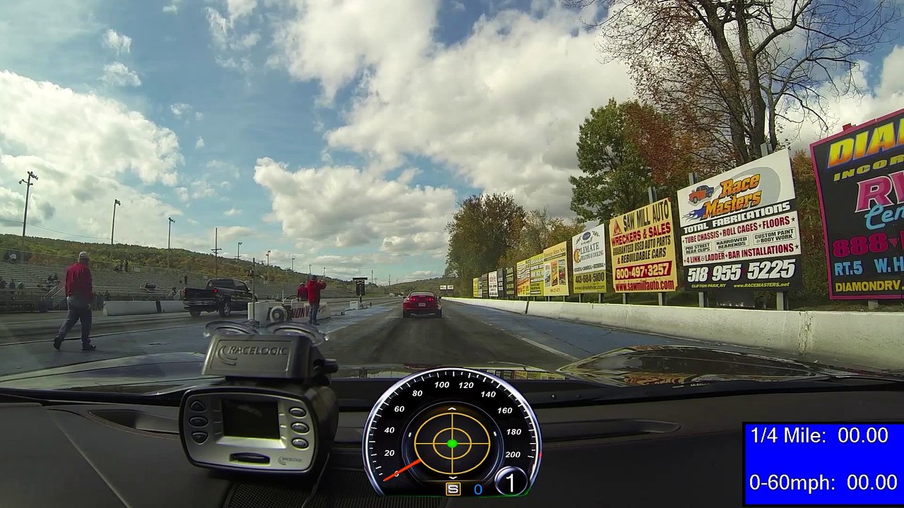 2014 Corvette Stingray vs 2013 Mustang GT on slicks Drag Racing