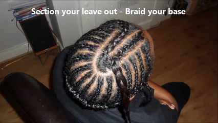 Middle Part Sew In Weave Tutorial (and braid pattern)...Diva Straight & Kim K Kurlz
