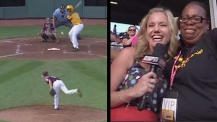 Little Leaguer Blasts 370-Foot Home Run While Family Is Being Interviewed On TV