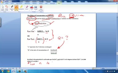 How To Calculate Cell Potential (EMF) under Non Standard Conditions NERST Equation
