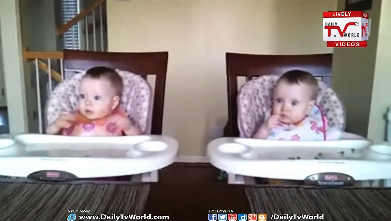 Twin Babies Playing