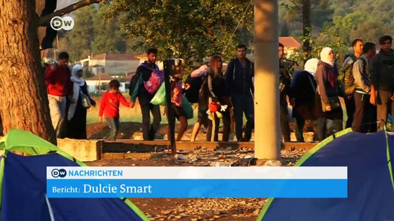 Flüchtlinge überqueren Grenze nach Mazedonien | DW Nachrichten