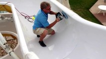 Water slide polishing by Solid Water Slide Repair